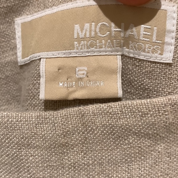 Michael Kors dress pant. Linen capri. Boot leg - Picture 3 of 7